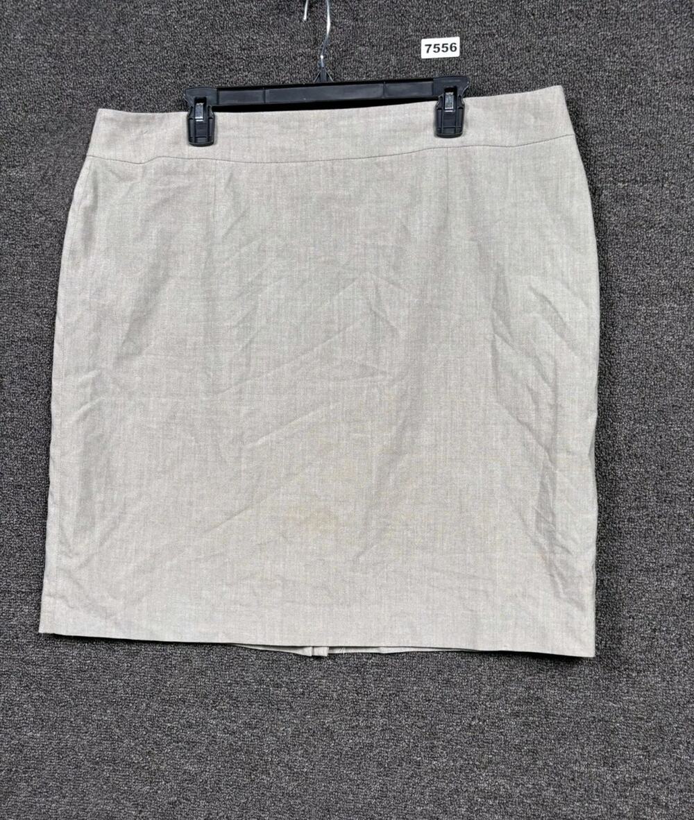 Alex Marie Straight Pencil Skirt Womens Size 18 Gray Back Zip Casual Career